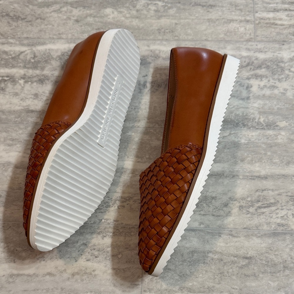 Adrienne Vittadini Cognac Woven Pointed-Toe Flats - Picture 2 of 3